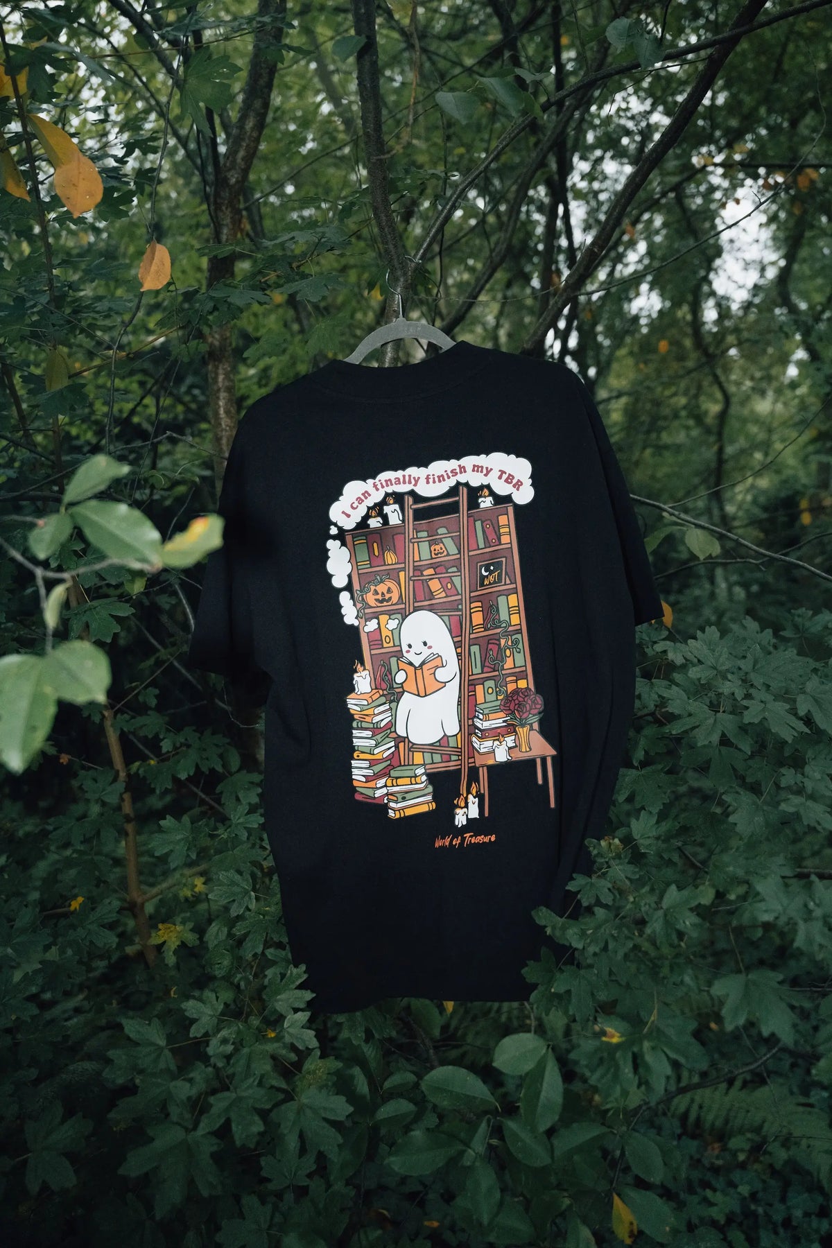 Black Ghost Bookshelf Shirt