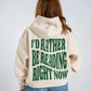 Hoodie - Rather be reading (beige) - World of Treasure