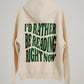 Hoodie - Rather be reading (beige) - World of Treasure