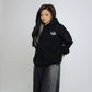 Hoodie - Rather be reading (black) - World of Treasure