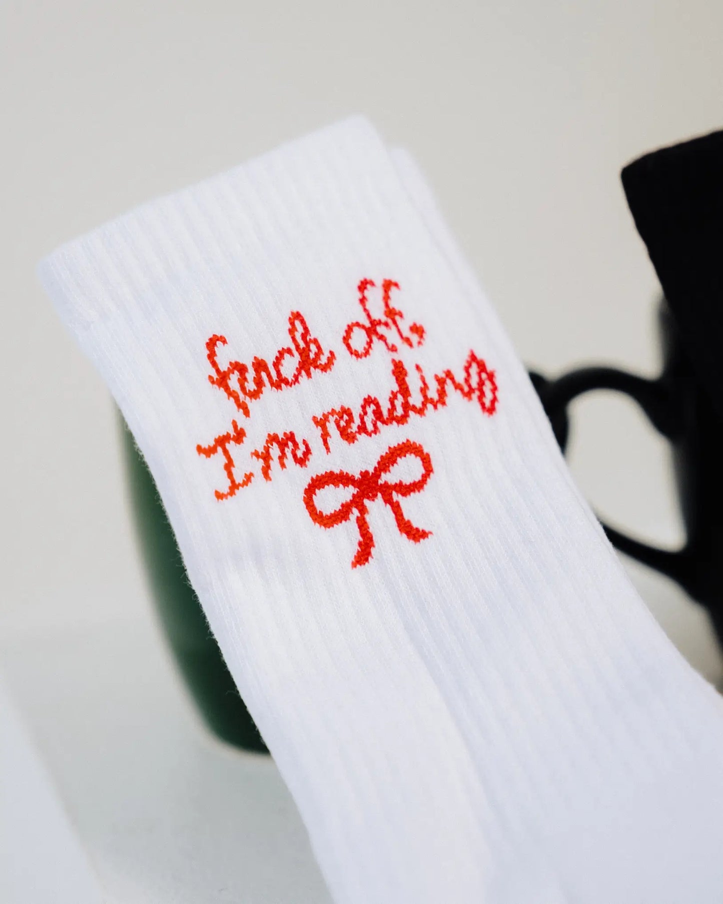 Socken - fuck off (white) - World of Treasure