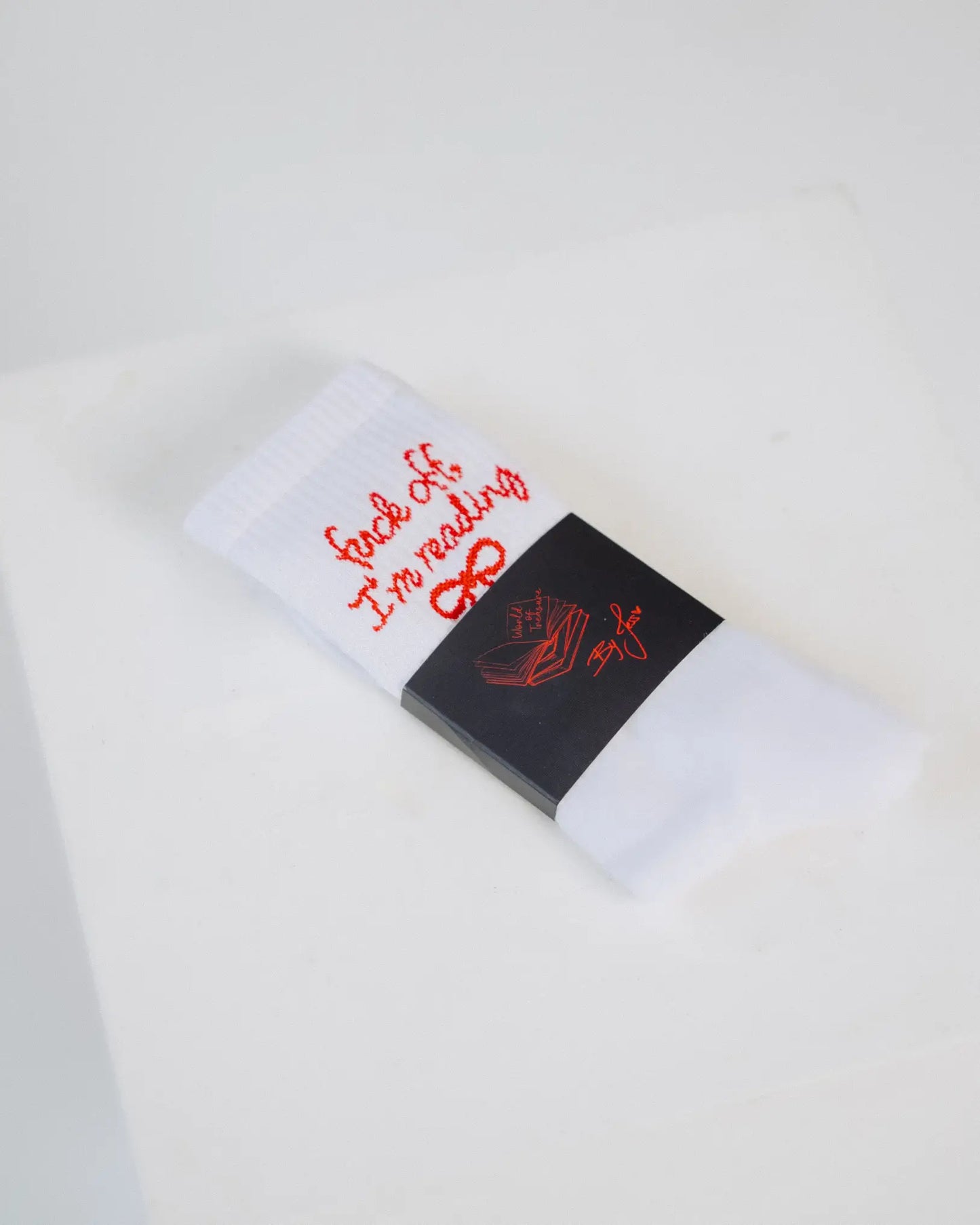 Socken - fuck off (white) - World of Treasure
