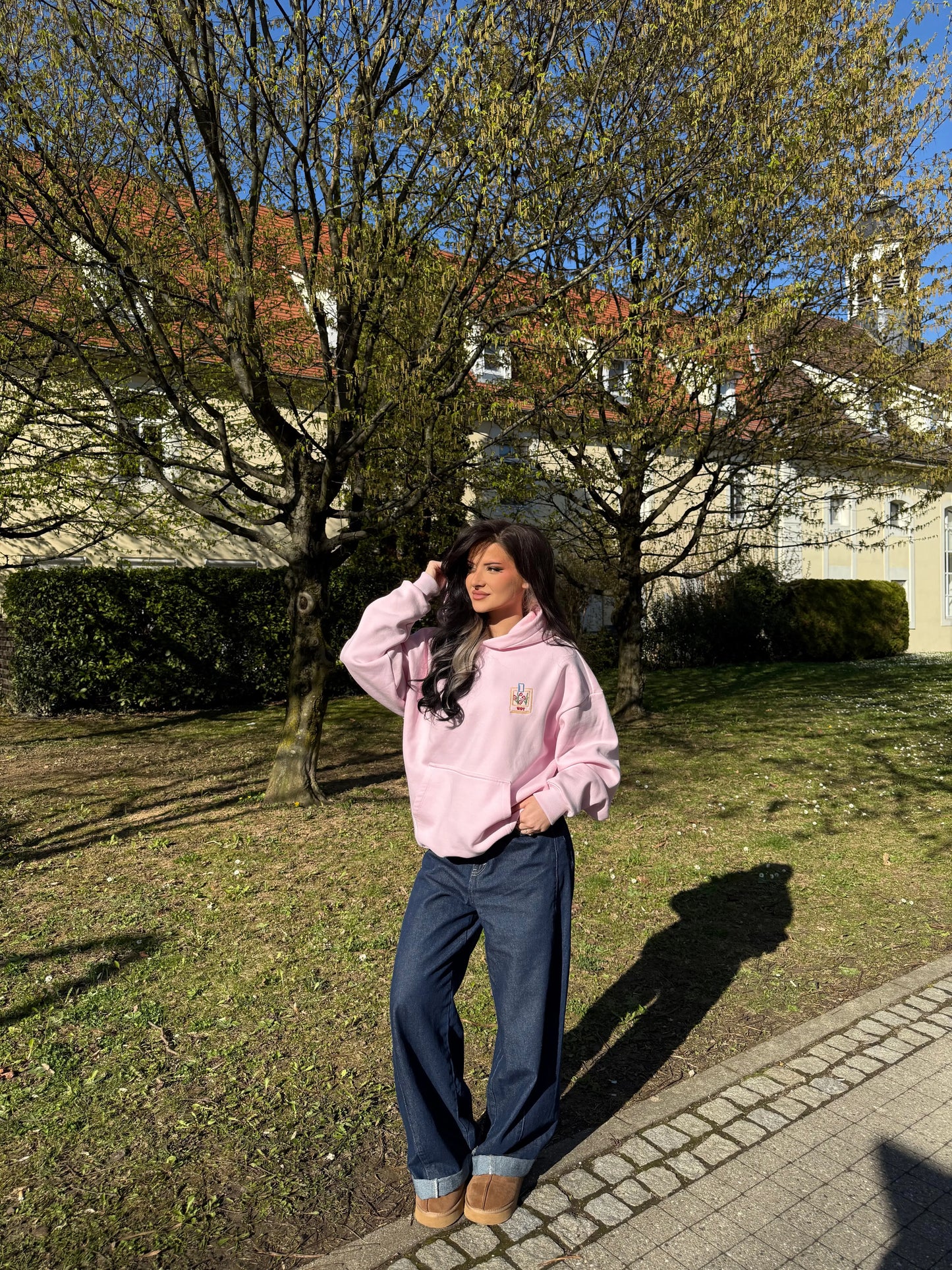 Hoodie - Buy me books pink